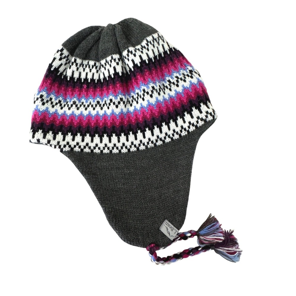 L.L. Bean Ski Hat Fair Isle Gray